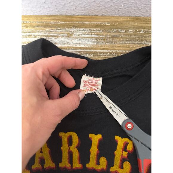 Vintage Harley Davidson & Canadian Whiskey Shirt Biker Punk Zipper Sides Women S - Picture 3 of 8